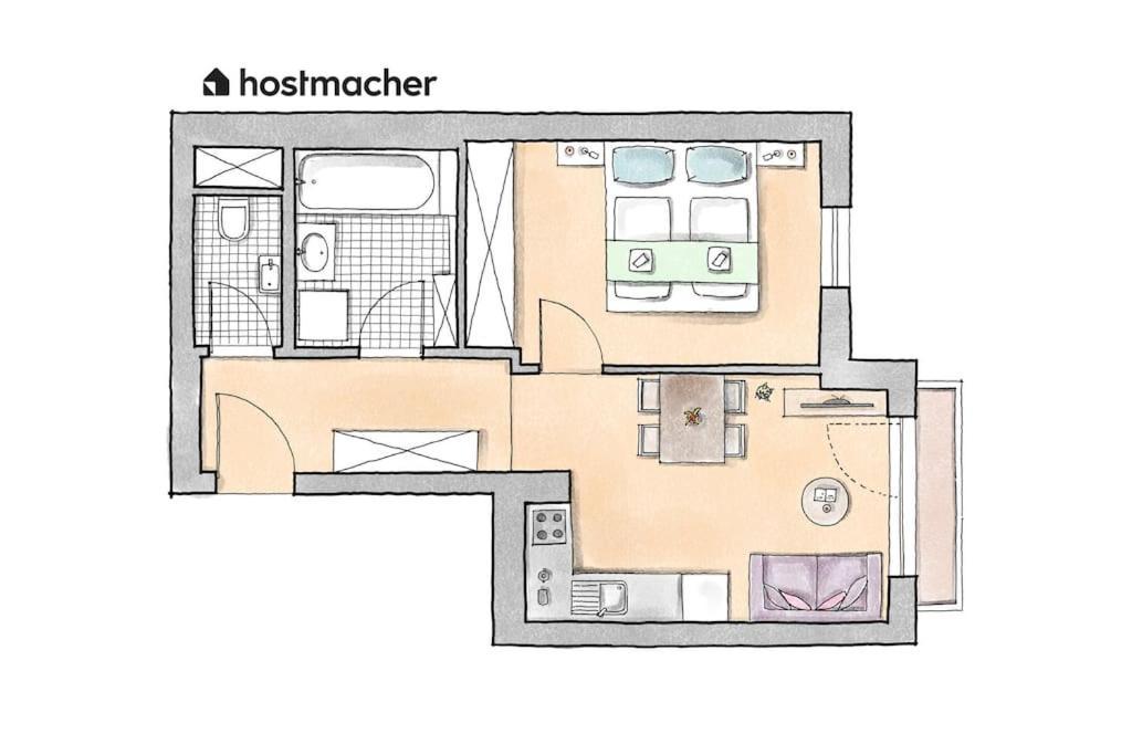 1Br Excellence, Fast To Centre By Hm Apartment Wina Bagian luar foto